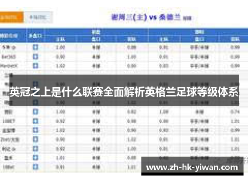 英冠之上是什么联赛全面解析英格兰足球等级体系